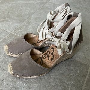 Sam Edelman Espadrille Wedge - Size 6.5 - Taupe